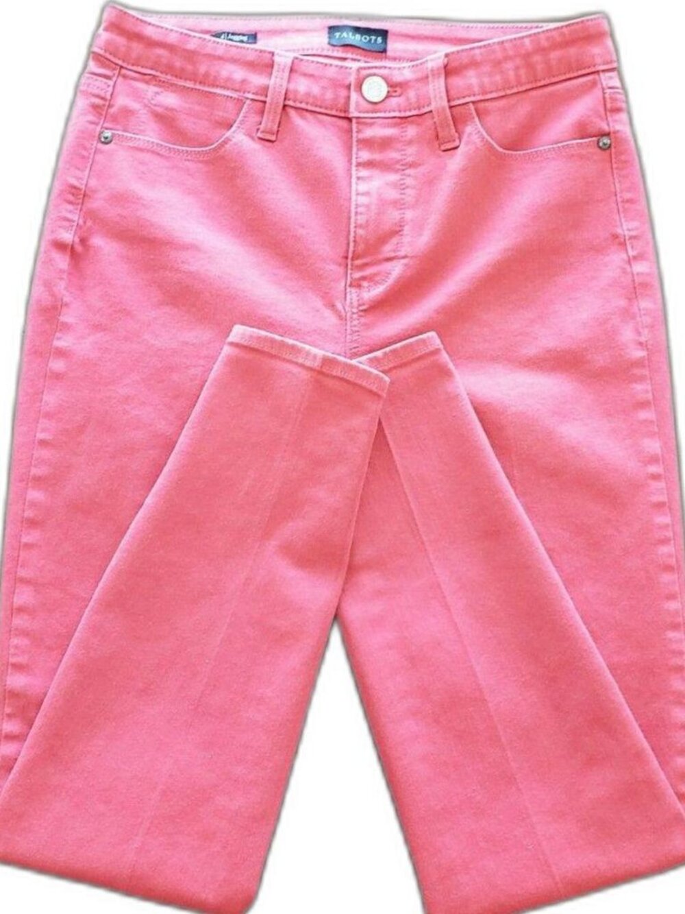 Talbot Flawless High-Waist Jegging Size 4 Slimming Skinny Tapered Leg Pink Coral - Picture 1 of 11